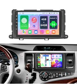 Android 14 Car Stereo 9" For Toyota Sienna 2011-2014 CarPlay 4GB+64GB Non-JBL