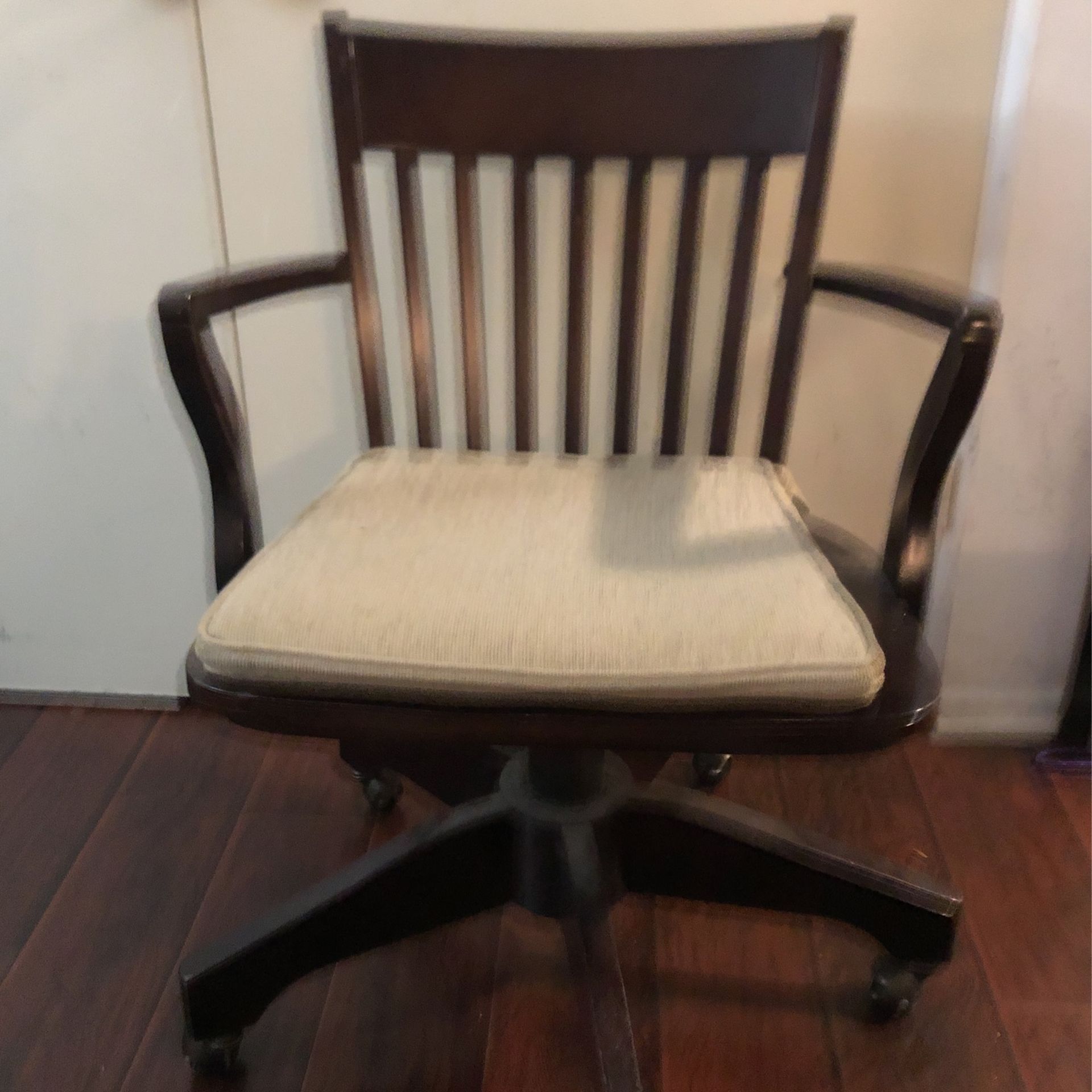 Office Chair Wood Adjustable Height & Swivel