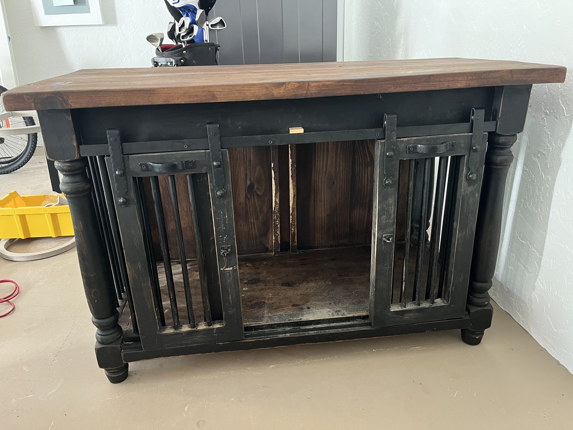 Modern Wood Table Top Indoor Dog Crate