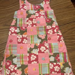 Gymboree girls dress - Floral reef pink Size 6