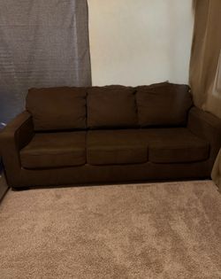 Brown pullout couch
