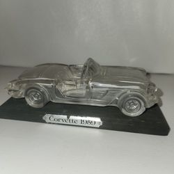 Hofbauer 1959 Corvette Crystal Glass Car Desk Paperweight 