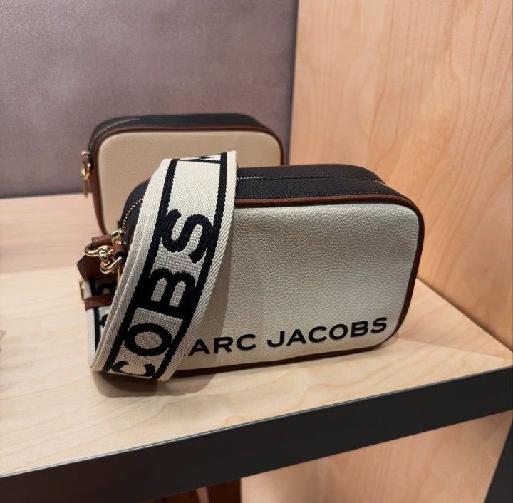 Marc Jacobs Bag – White/Brown with Logo Strap – Brand New