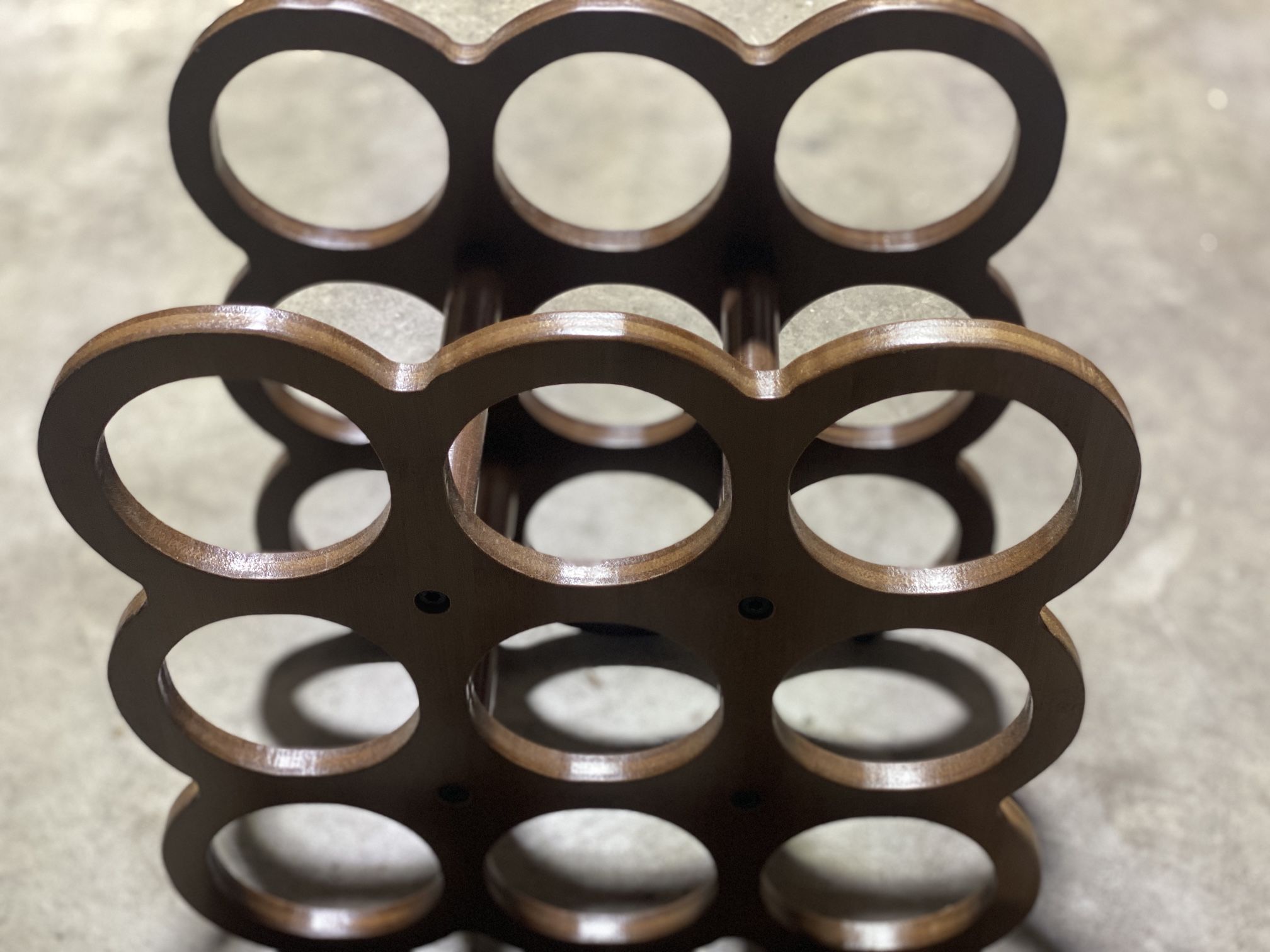 Wooden Wine Rack 9 Bottles