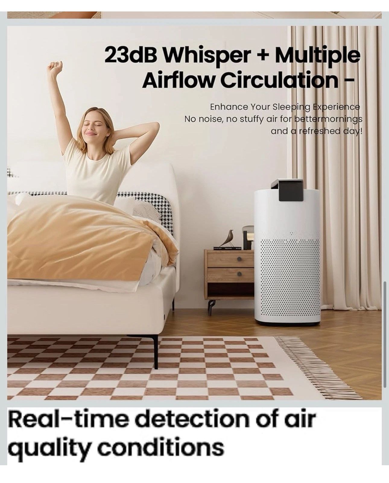 Air Purifiers for Home Large Room Up to 2800Ft² with PM 2.5 Air Laser Sensor, Hepa 3-in-1 air Filter Filters Airborne Particles, air purifiers With Sm
