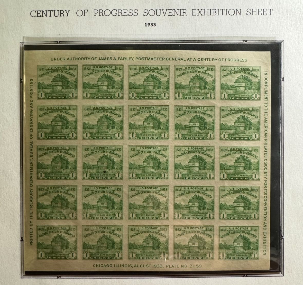 US Souvenir Expedition Stamp Sheets