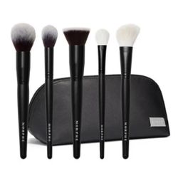Morphe Face The Beat 5-Piece Makeup Brush Set in Black