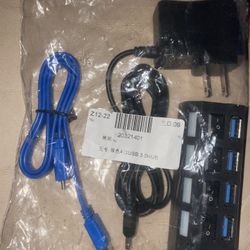 4 Ports Powered USB 3.0 HUB Splitter Box 5Gbps Super Speed Compact External AC Power Adapter