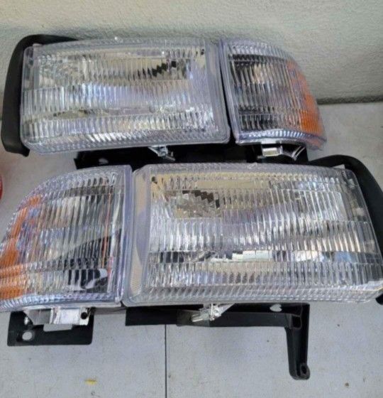94-01 Ram Headlights Faros Micas Calaveras Focos