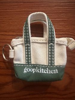 L.L. Bean x Goop mini tote bag keychain
