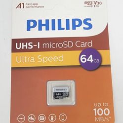 PHILIPS microSD Card 64GB U3 V30 NEW!! NIB
