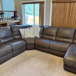 Italian leather sectional