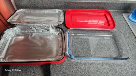 Dish With Insulated Carrying Case.