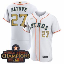 New #27 Altuve GOLD SERIES Men XL Jersey