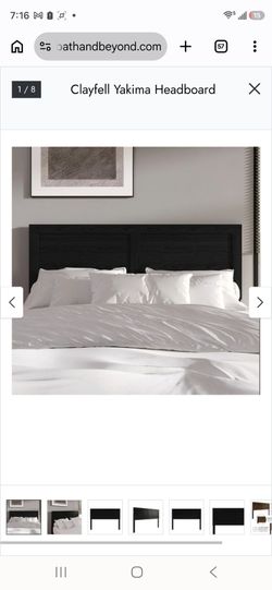Solid Wood Headboard Black -Full