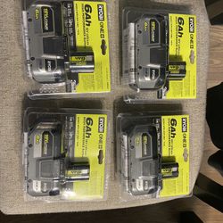 Baterías Ryobi 6.0 High Performance Nuevas. $70 Each