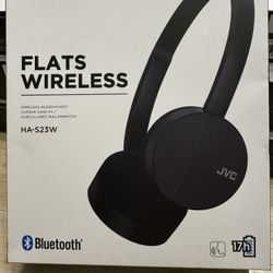JVC HA-S23W Wireless Headphones - On Ear Bluetooth Headphones, Foldable Flat Design, 17-Hour Long Battery Life 
