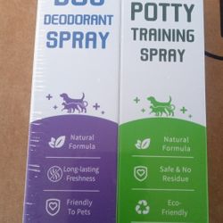 Ruidehut Dog Potty Training Spray+ Dog Deodorant Spray 3.38 FL Ounce Each. 2 Pack.
