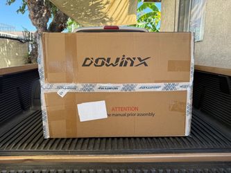 NEW Dowinx Fabric Ergonomic Computer Gaming Chair w/Pocket Spring Cushion, with Lumbar Support, Headrest & Footrest (Black & White)