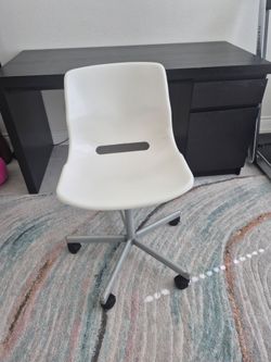 Ikea Malm desk and Ikea Snille swivel chair