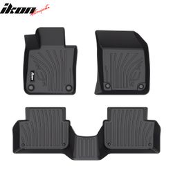 Fits 2019-2025 Volvo S60/2019-2021 V60 Floor Mats TPE All Weather IKON Style 3D Carpets