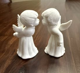 Vintage Porcelain Kissing Angels