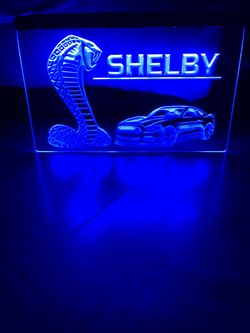 SHELBY LED NEON BLUE LIGHT SIGN 8x12