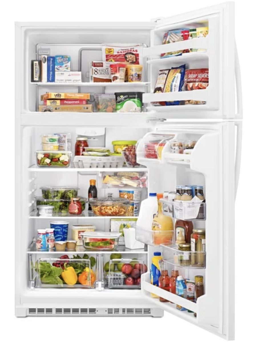 Whirlpool 20 cu. ft. Top Freezer Refrigerator with Frameless Glass Shelves