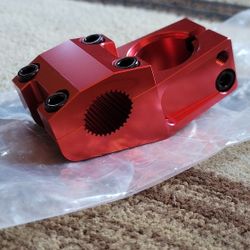 NEW Bicycle Bmx Threadless Stem Red