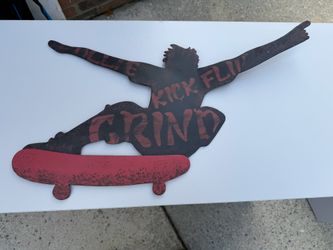 Metal Skateboard wall Art