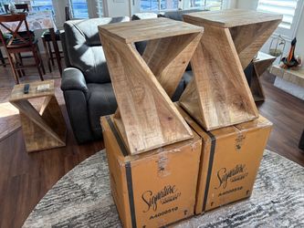 Wood end tables