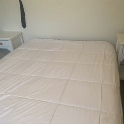 Bed,End tables, Tv, Table(delivered)