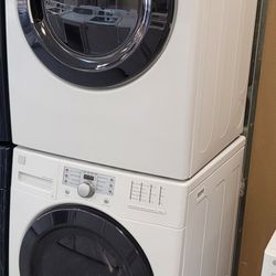 Kenmore Front Loading Washer And Stackable Gas Dryer Set 
