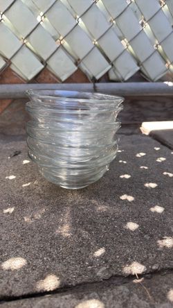 Clear glass bowls