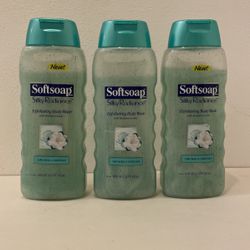 Softsoap Silky Radiance Exfoliating Body Wash with Moisture Cream Bundle Set