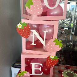 Strawberry First Birthday Decor