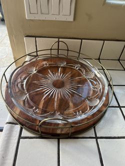 Plato Grande De Vidrio Para Decoración