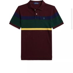 Polo Ralph Lauren Big Boys Striped Cotton Mesh Polo Shirt XL (18-20)