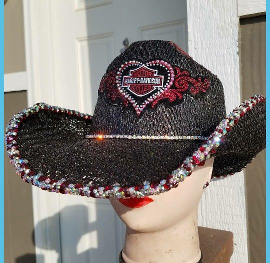 Harley Davidson bling cowboy hat
