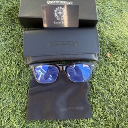 Chrome Hear Glasses Blue light Black And Gold 