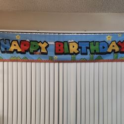 Super Mario Birthday Banner $5