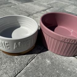 Dog Food And Water Bowl