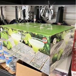 🍹 14.75 oz Margarita Glass Set – 6 Pack | New in Box