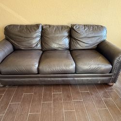 Genuine Leather Couch and Loveseat