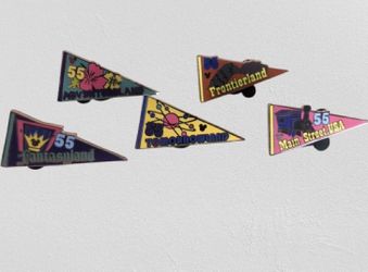 2010 Hidden Mickey '55 Pennant Flags Collection