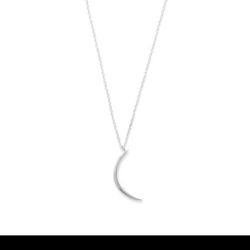 Polished Crescent Moon Necklace