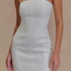 NWT Meshki Crepe White Mini Dress size small
