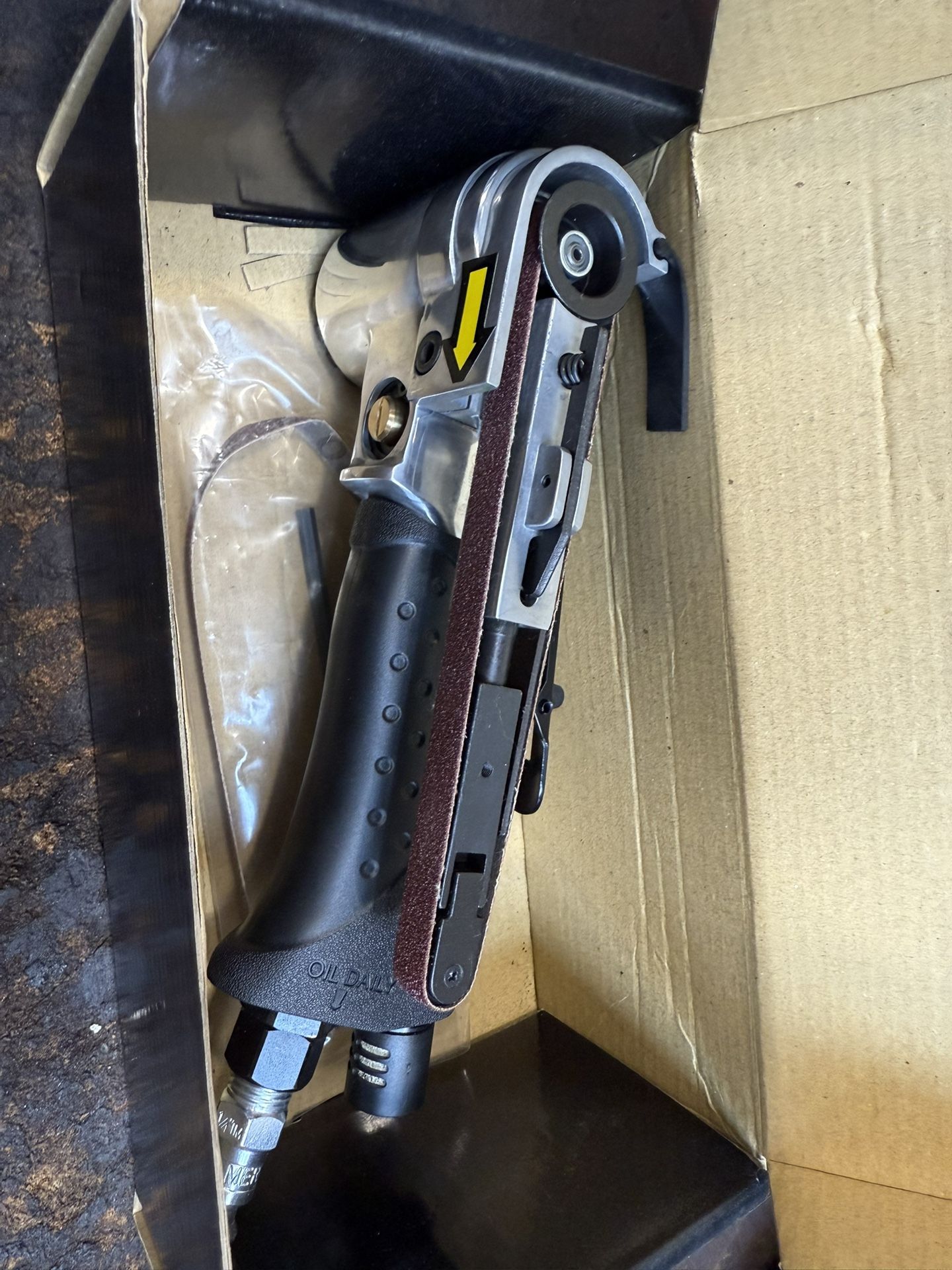 Mini Air-Powered 10mm Belt Sander