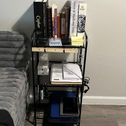 Black Metal 3-tier Book/work Case