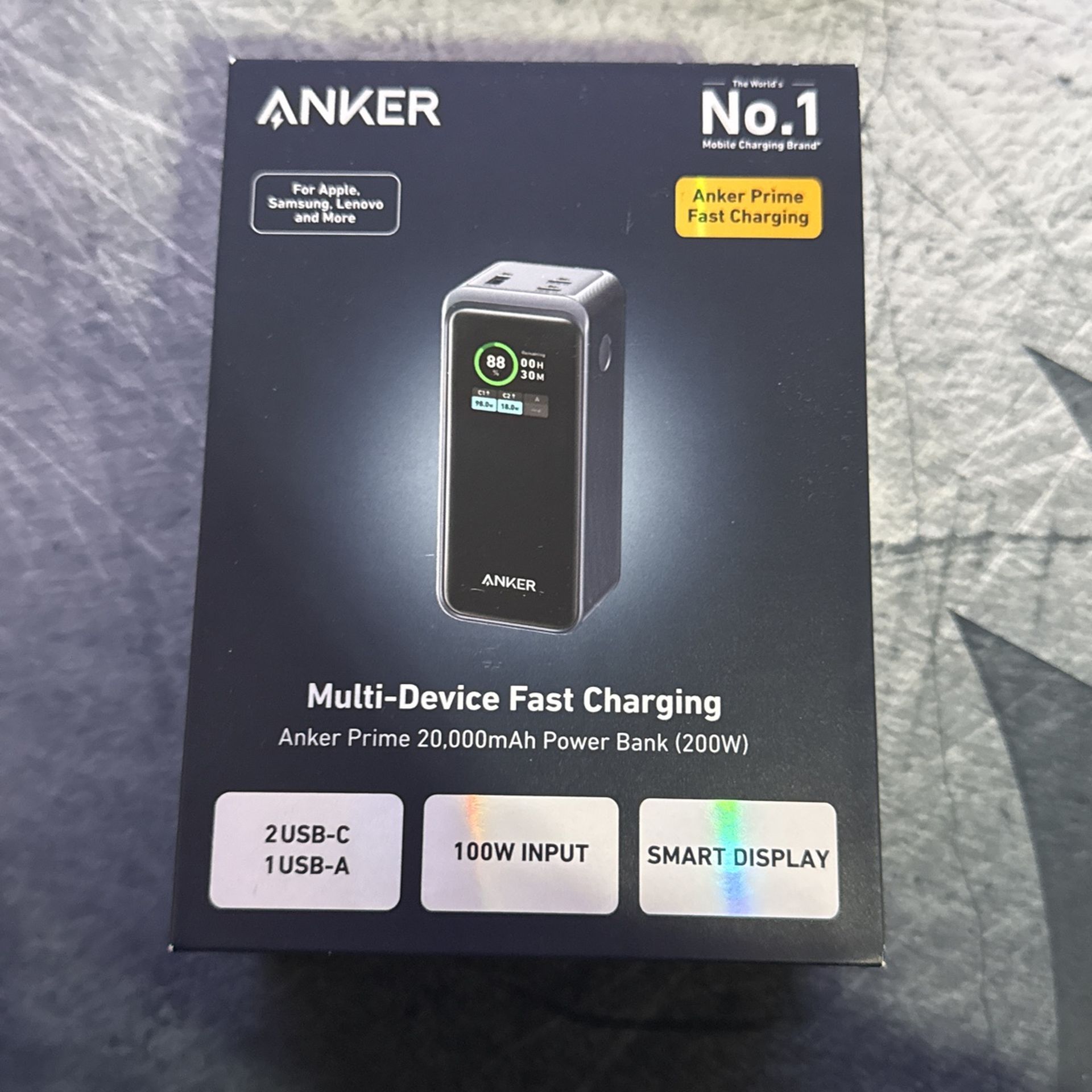 Anker PrimePowerBank20000mAh, 200W未開封未使用 Amazon.com: Anker Prime Power Bank 200W, 20,000mAh Portable
